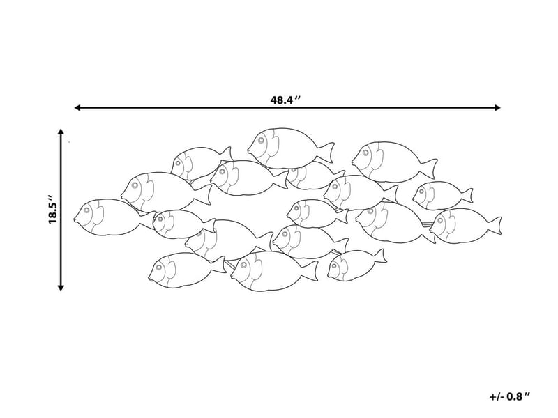 Fermium Vægdekoration 123 cm - Grøn - Boligtilbehør - Vægdekoration - Skilt - Emaljeskilte