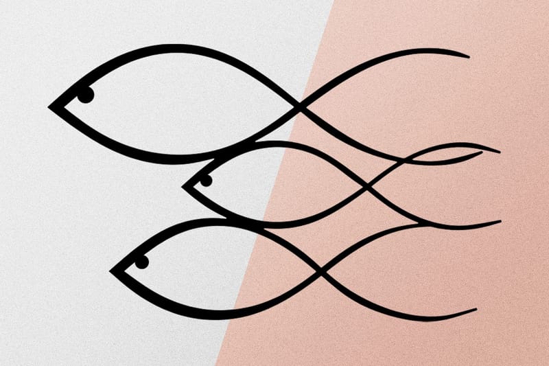 Fish Vægdekor - Sort - Boligtilbehør - Vægdekoration - Skilt - Emaljeskilte