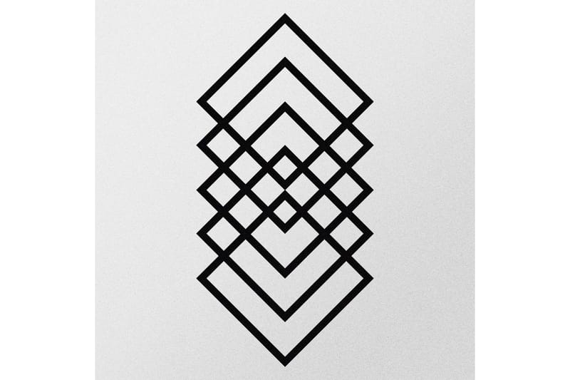 Geometry Vægdekor - Sort - Boligtilbehør - Vægdekoration - Skilt - Emaljeskilte