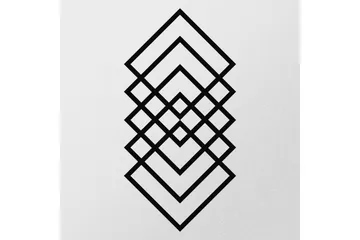 Geometry Vægdekor - Sort - Boligtilbehør - Vægdekoration - Skilt - Emaljeskilte