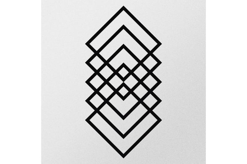 Geometry Vægdekor - Sort - Boligtilbehør - Vægdekoration - Skilt - Emaljeskilte
