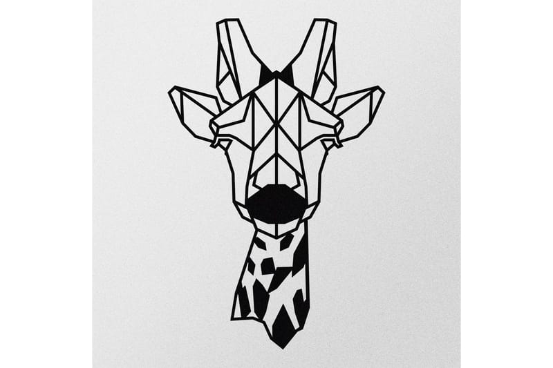 Giraffe Metal Decor Vægdekor - Sort - Boligtilbehør - Vægdekoration - Skilt - Emaljeskilte