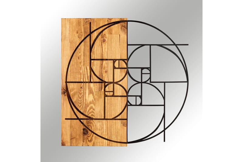 Golden Vægdekor - Sort/Valnød - Boligtilbehør - Vægdekoration - Skilt - Emaljeskilte