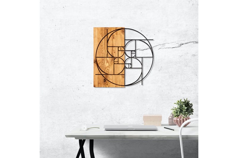 Golden Vægdekor - Sort/Valnød - Boligtilbehør - Vægdekoration - Skilt - Emaljeskilte