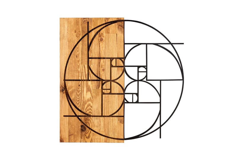 Golden Vægdekor, Sort/Valnød