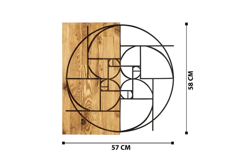 Golden Vægdekor - Sort/Valnød - Boligtilbehør - Vægdekoration - Skilt - Emaljeskilte
