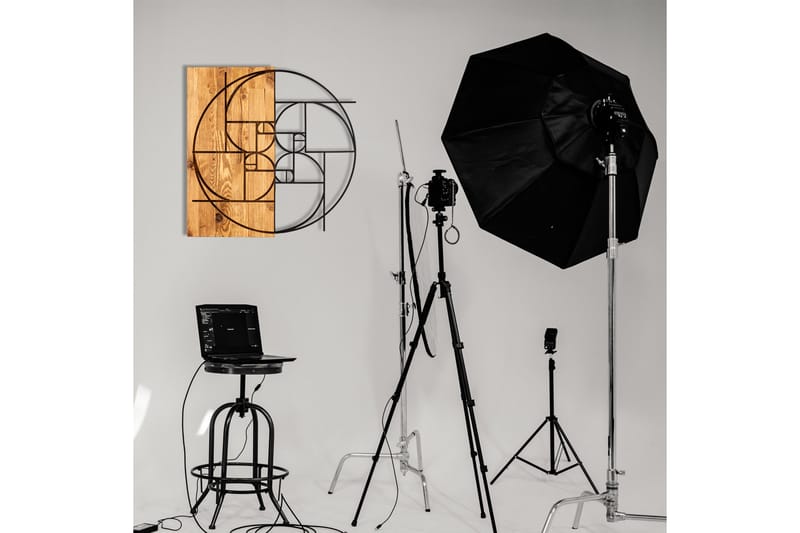 Golden Vægdekor - Sort/Valnød - Boligtilbehør - Vægdekoration - Skilt - Emaljeskilte