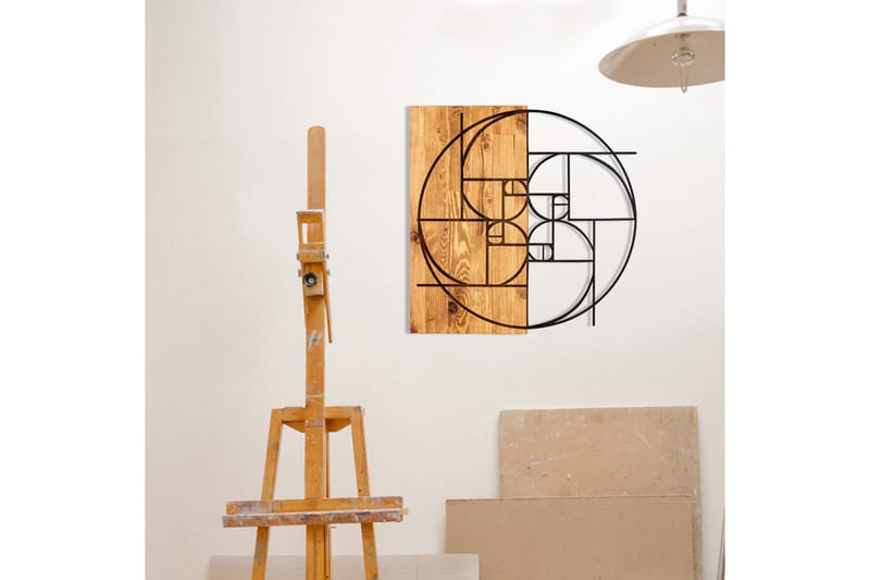 Golden Vægdekor - Sort/Valnød - Boligtilbehør - Vægdekoration - Skilt - Emaljeskilte