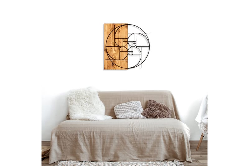 Golden Vægdekor - Sort/Valnød - Boligtilbehør - Vægdekoration - Skilt - Emaljeskilte