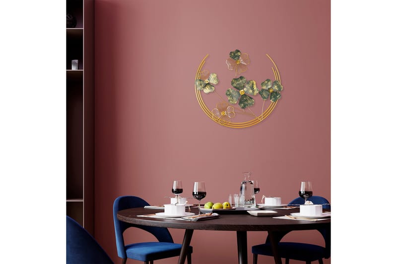 Haiyang Vægdekor - Grøn/Guld - Boligtilbehør - Vægdekoration - Skilt - Emaljeskilte