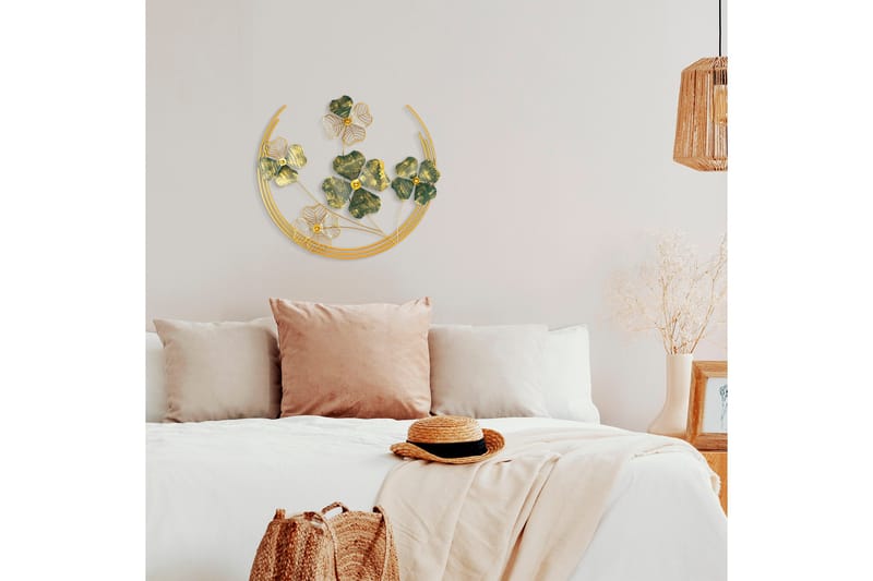 Haiyang Vægdekor - Grøn/Guld - Boligtilbehør - Vægdekoration - Skilt - Emaljeskilte