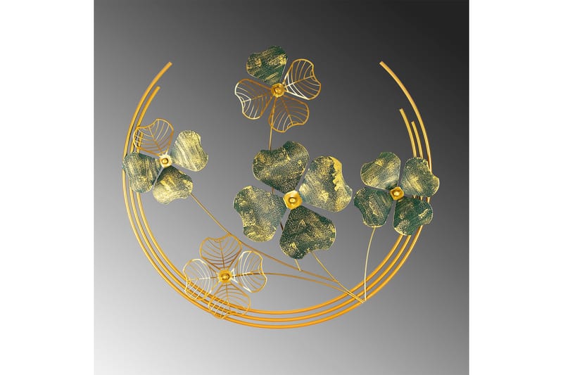 Haiyang Vægdekor - Grøn/Guld - Boligtilbehør - Vægdekoration - Skilt - Emaljeskilte