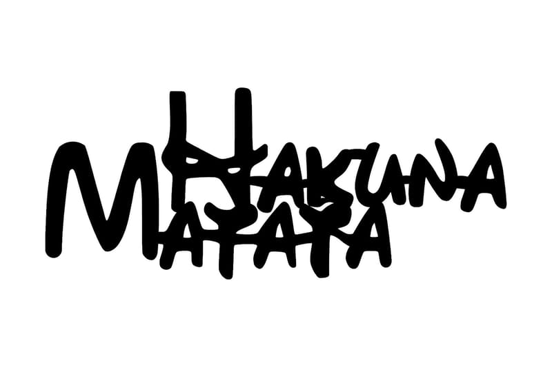 Hakuna Matata 5 Vægdekor, Sort