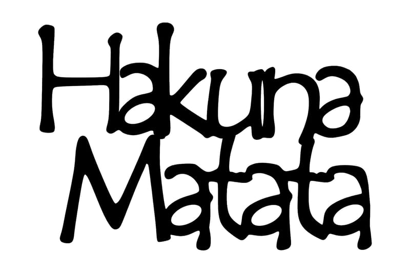 Hakuna Matata 8 Vægdekor, Sort