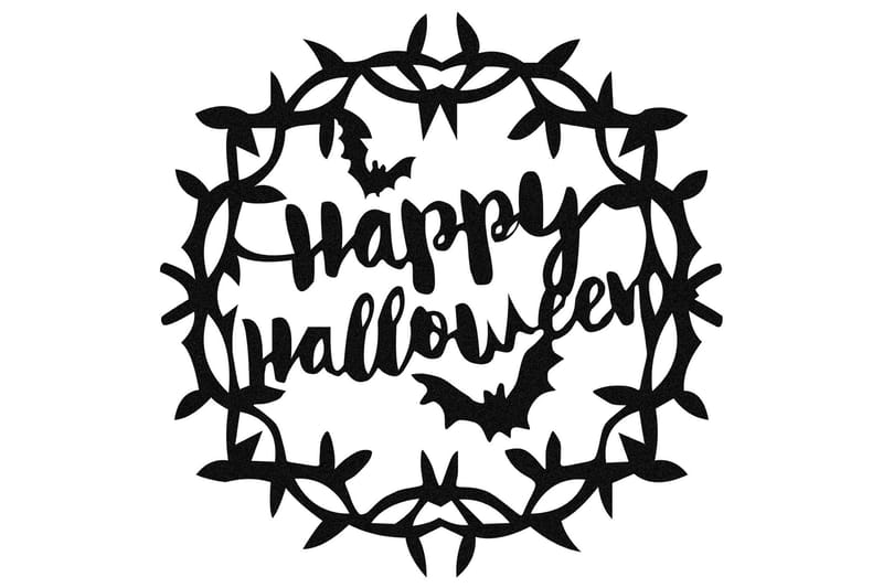 Halloween 11 Vægdekor - Sort - Boligtilbehør - Vægdekoration - Skilt - Emaljeskilte