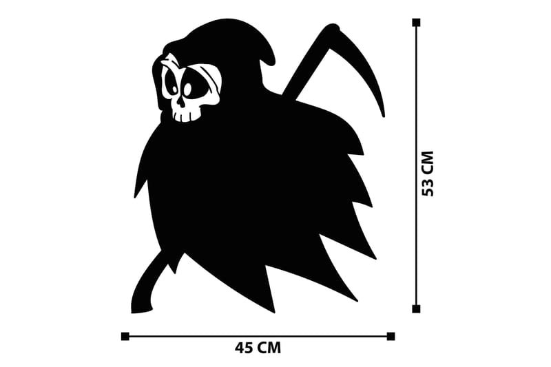 Halloween 8 Vægdekor - Sort - Emaljeskilte