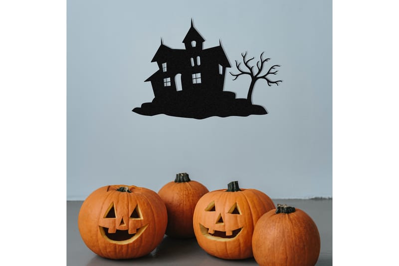 Halloween 9 Vægdekor - Sort - Boligtilbehør - Vægdekoration - Skilt - Emaljeskilte