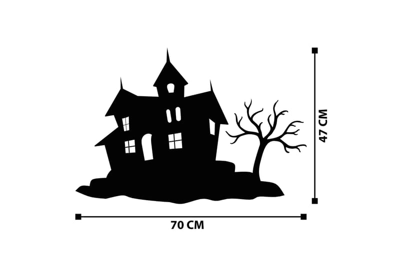 Halloween 9 Vægdekor - Sort - Boligtilbehør - Vægdekoration - Skilt - Emaljeskilte