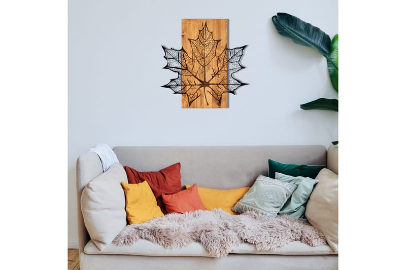 Hare Vægdekor - Sort/Valnød - Boligtilbehør - Vægdekoration - Skilt - Emaljeskilte