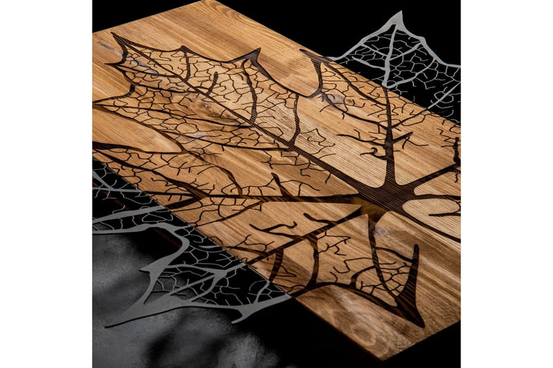 Hare Vægdekor - Sort/Valnød - Boligtilbehør - Vægdekoration - Skilt - Emaljeskilte