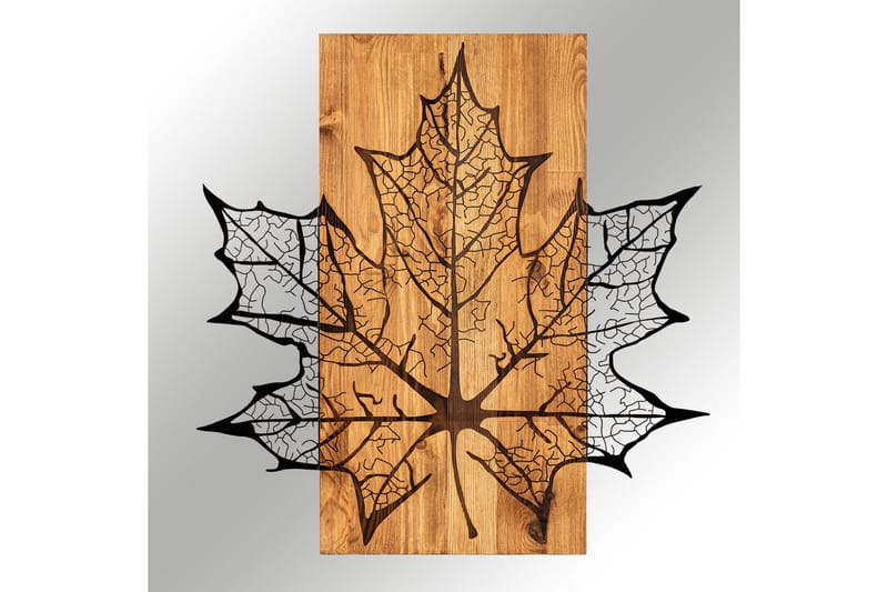 Hare Vægdekor - Sort/Valnød - Boligtilbehør - Vægdekoration - Skilt - Emaljeskilte