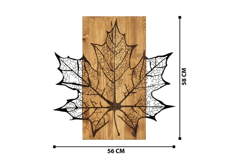 Hare Vægdekor - Sort/Valnød - Boligtilbehør - Vægdekoration - Skilt - Emaljeskilte