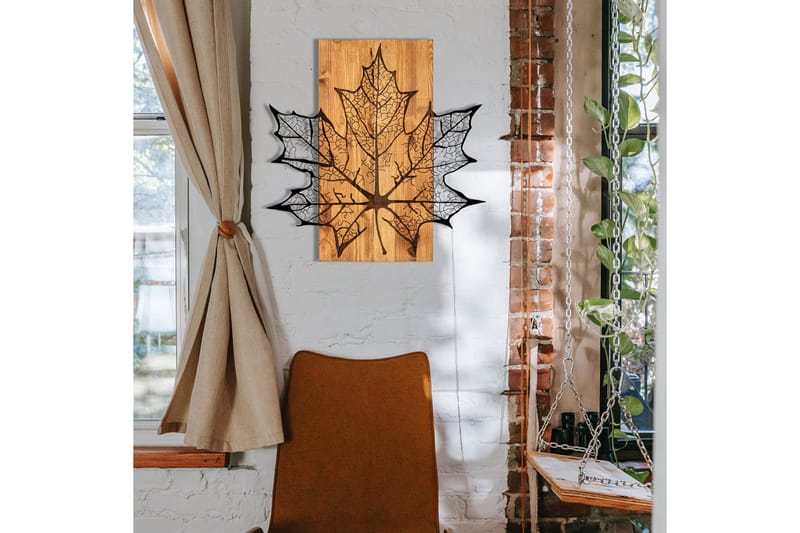 Hare Vægdekor - Sort/Valnød - Boligtilbehør - Vægdekoration - Skilt - Emaljeskilte