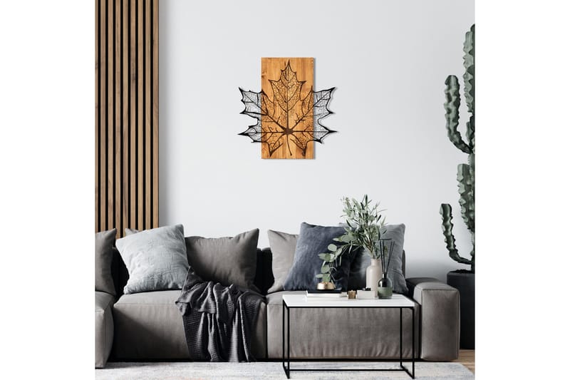 Hare Vægdekor - Sort/Valnød - Boligtilbehør - Vægdekoration - Skilt - Emaljeskilte