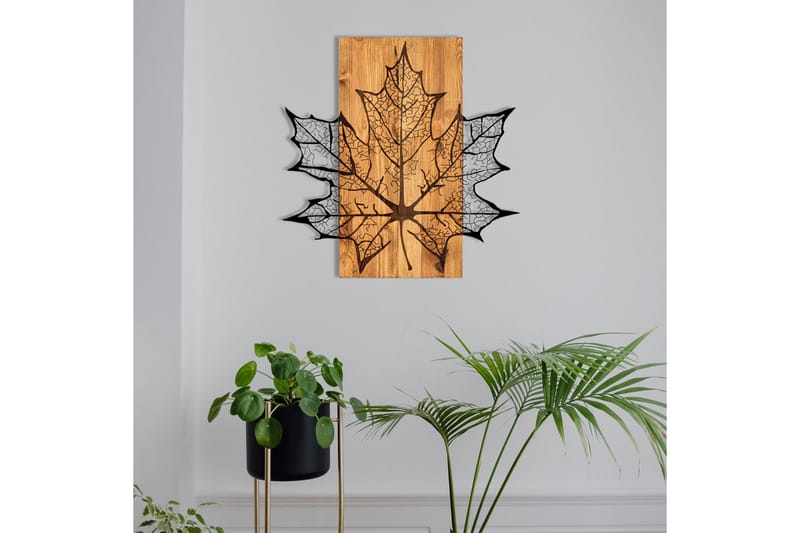 Hare Vægdekor - Sort/Valnød - Boligtilbehør - Vægdekoration - Skilt - Emaljeskilte