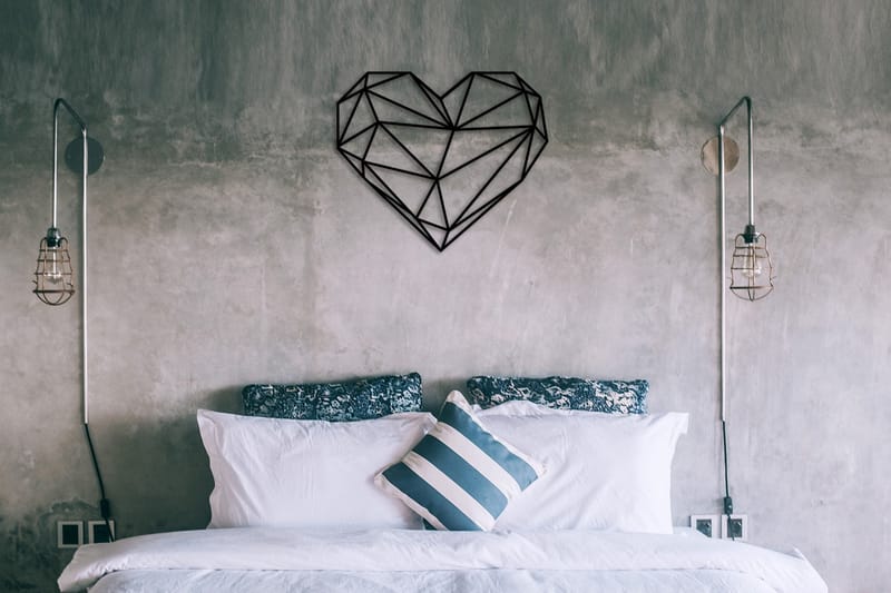 Heart Metal Decor Vægdekor - Sort - Boligtilbehør - Vægdekoration - Skilt - Emaljeskilte
