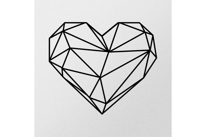 Heart Metal Decor Vægdekor - Sort - Boligtilbehør - Vægdekoration - Skilt - Emaljeskilte