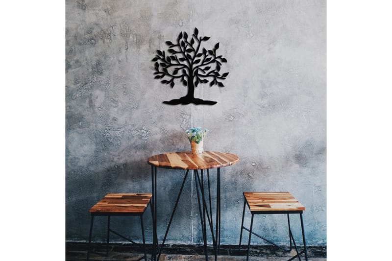 Heart Tree Vægdekor - Sort - Boligtilbehør - Vægdekoration - Skilt - Emaljeskilte