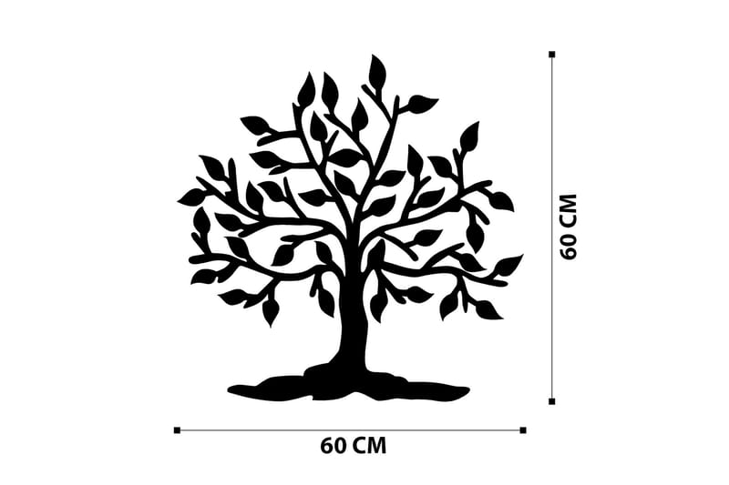 Heart Tree Vægdekor - Sort - Boligtilbehør - Vægdekoration - Skilt - Emaljeskilte