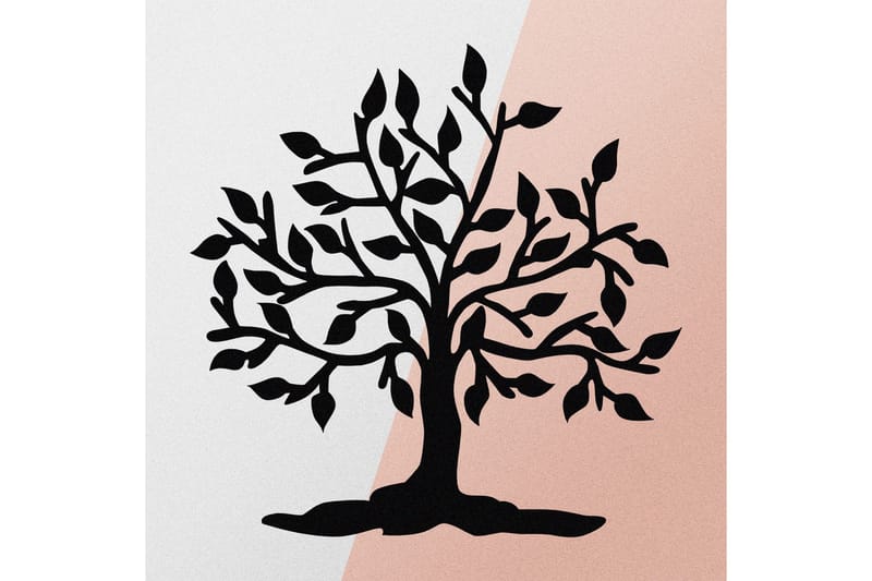 Heart Tree Vægdekor - Sort - Boligtilbehør - Vægdekoration - Skilt - Emaljeskilte