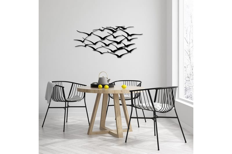 Herd Of Birds Vægdekor, Sort