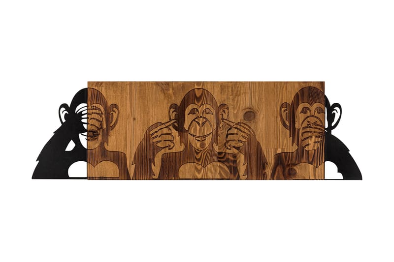 I didn't see I didn't hear I don't know Vægdekor, Sort/Valnød