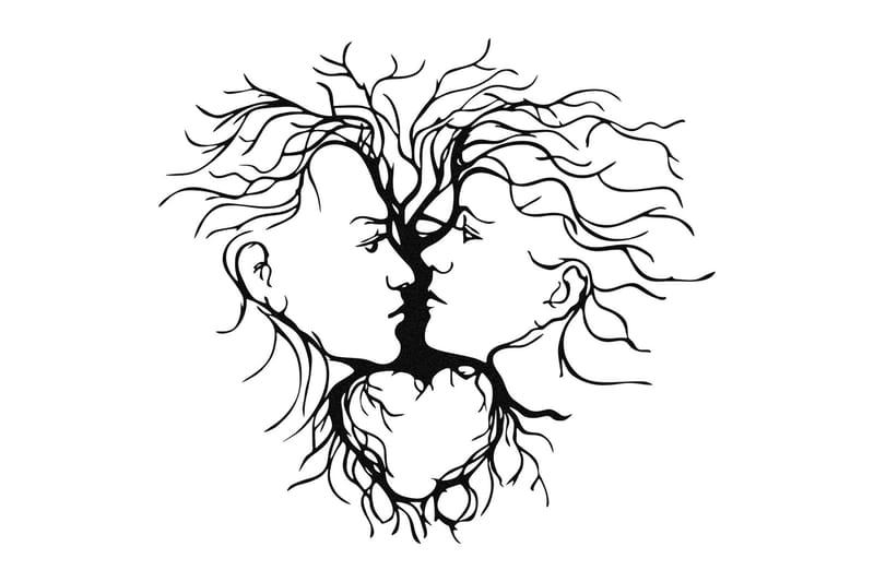 Intrigue Vægdekor, Sort