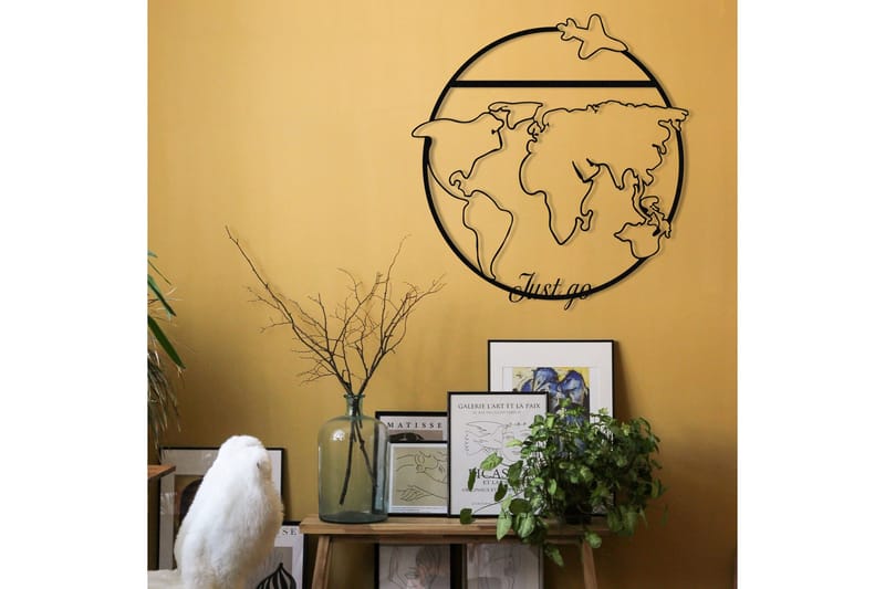 Juest Go Vægdekor - Sort - Boligtilbehør - Vægdekoration - Skilt - Emaljeskilte