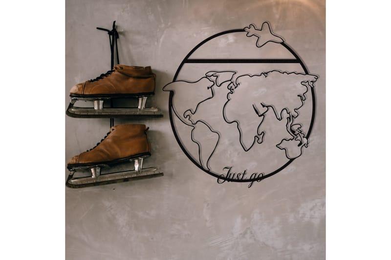 Juest Go Vægdekor - Sort - Boligtilbehør - Vægdekoration - Skilt - Emaljeskilte