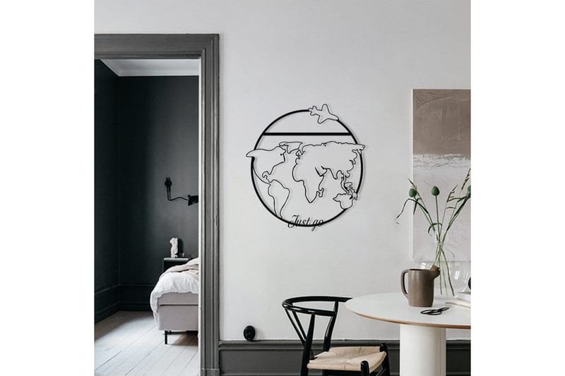 Juest Go Vægdekor - Sort - Boligtilbehør - Vægdekoration - Skilt - Emaljeskilte