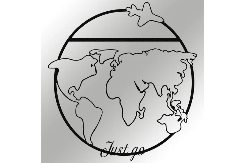 Juest Go Vægdekor - Sort - Boligtilbehør - Vægdekoration - Skilt - Emaljeskilte