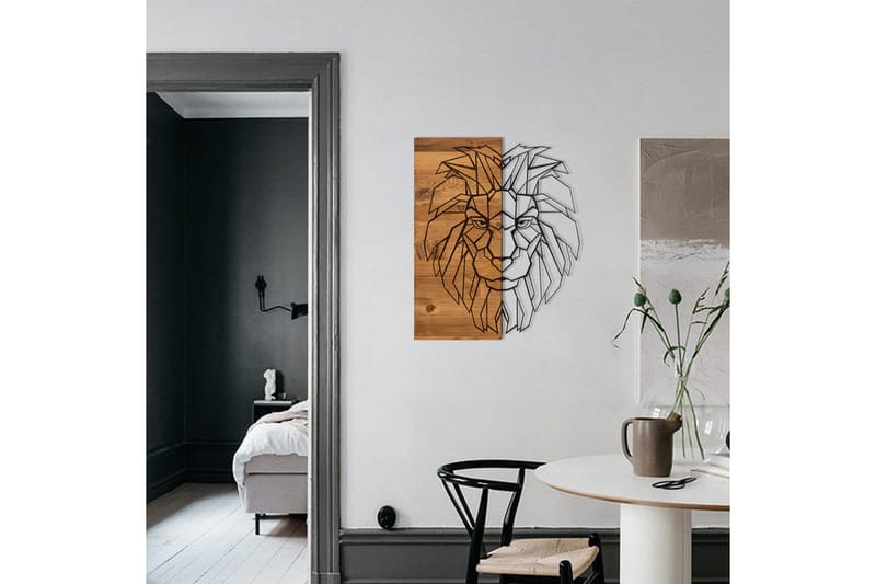 King Vægdekor - Sort/Valnød - Boligtilbehør - Vægdekoration - Skilt - Emaljeskilte