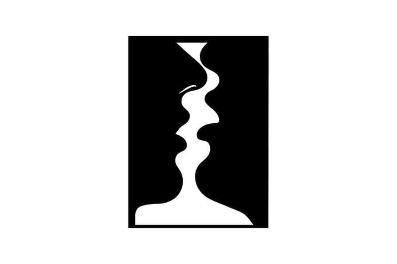Kissing Moment Vægdekor - Sort - Boligtilbehør - Vægdekoration - Skilt - Emaljeskilte