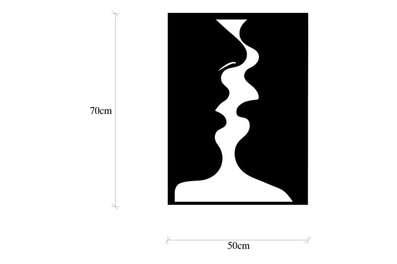Kissing Moment Vægdekor - Sort - Boligtilbehør - Vægdekoration - Skilt - Emaljeskilte
