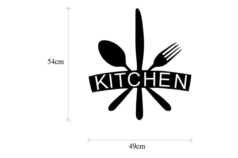 Kitchen Vægdekor - Sort - Boligtilbehør - Vægdekoration - Skilt - Emaljeskilte