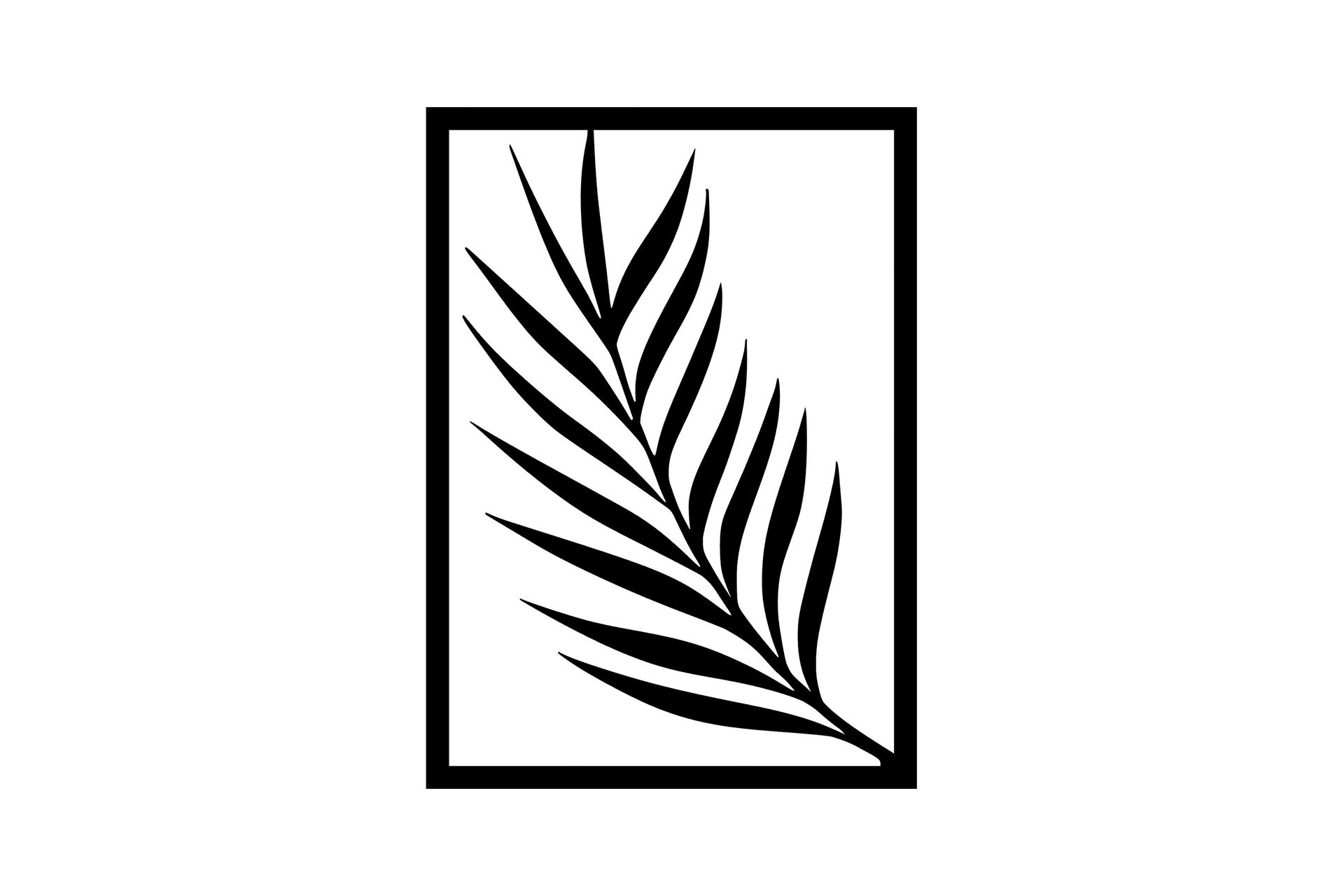 Leaf 4 Vægdekor - Sort - Boligtilbehør - Vægdekoration - Skilt - Emaljeskilte