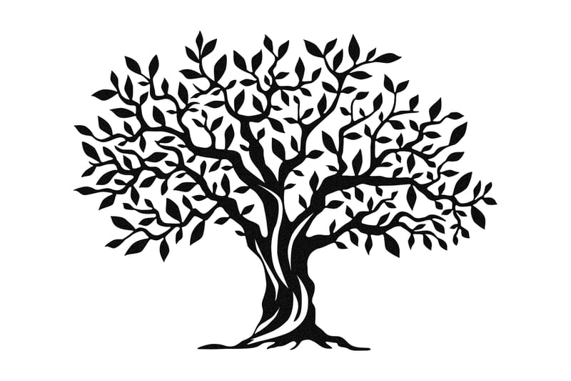 Leaf Fall Vægdekor, Sort