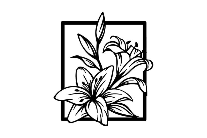 Lily Vægdekor, Sort