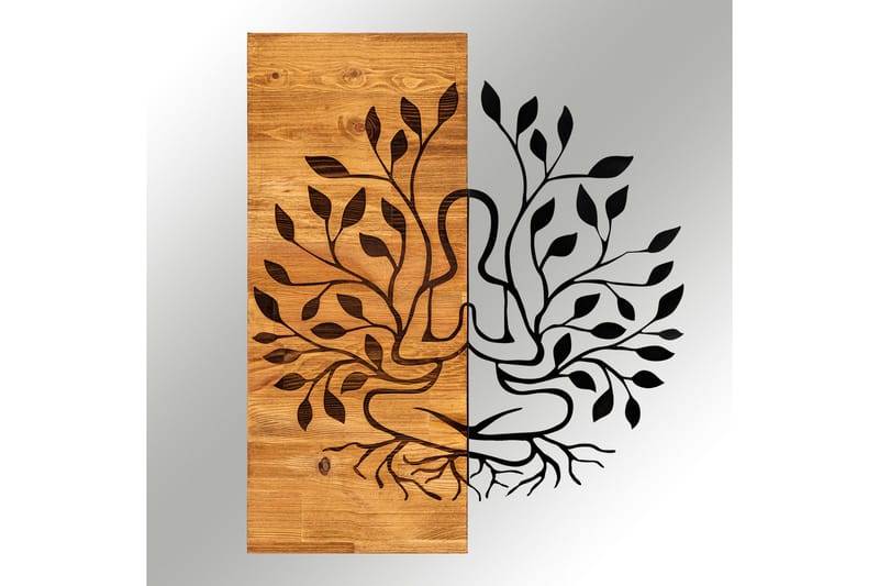 Lina Vægdekor - Sort/Valnød - Boligtilbehør - Vægdekoration - Skilt - Emaljeskilte