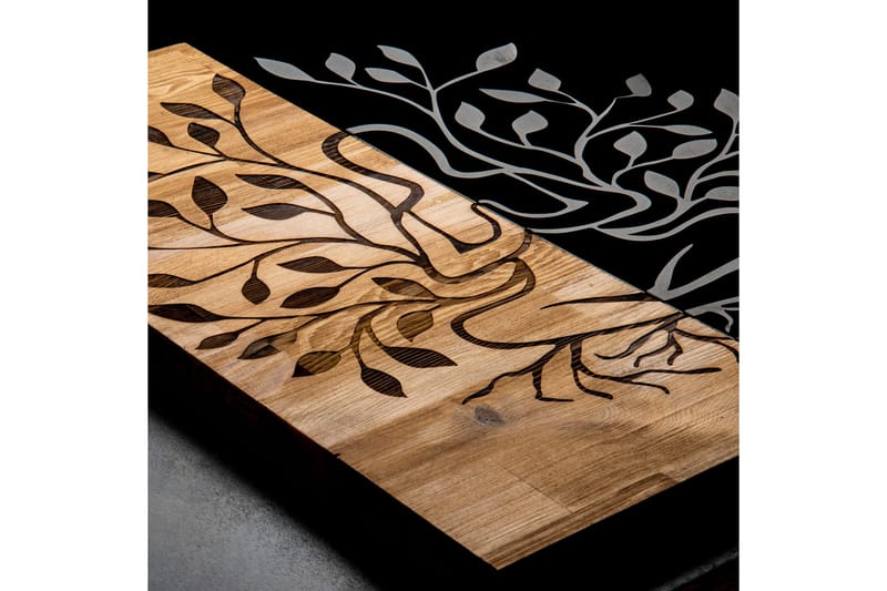 Lina Vægdekor - Sort/Valnød - Boligtilbehør - Vægdekoration - Skilt - Emaljeskilte